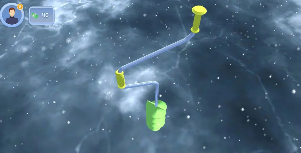 Drilling a hole in the ice with an auger in Ice Fishing